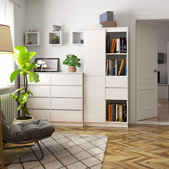 RAFT OFFICE R 80 cm CLP R15 PK ALB / ALB LUCIOAS