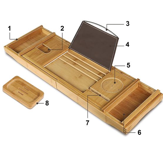 Raft pentru cadă HALIA din bambus