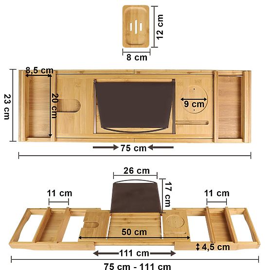 Raft pentru cadă HALIA din bambus