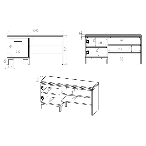 Raft pentru pantofi Nevio - stejar artizanal