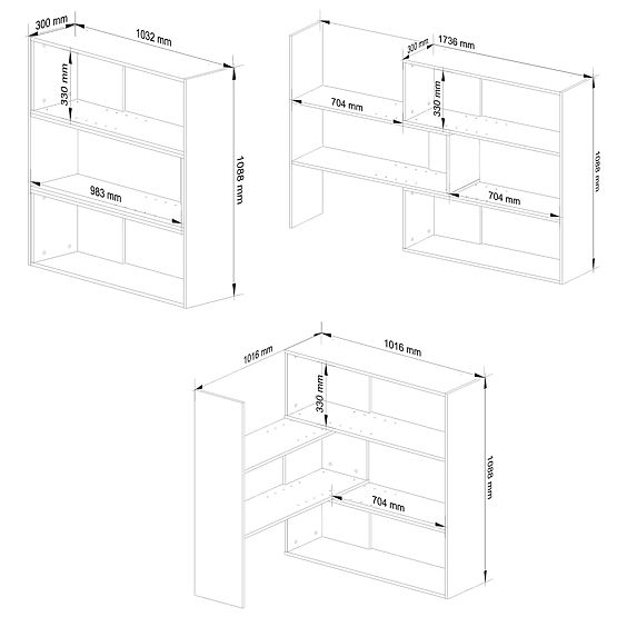 Raft reglabil mini TWIST - alb