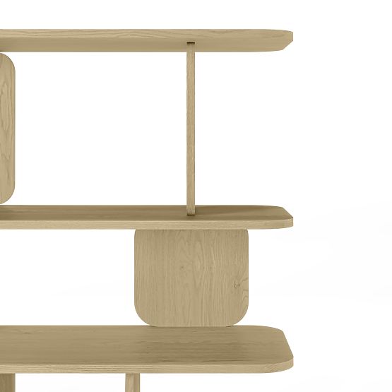 Raft Tulumo 200 cm, rotunjit, Stejar Cremona Torro