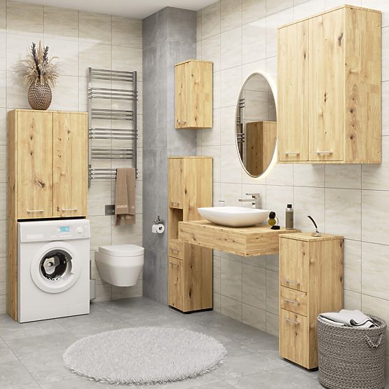 RAFTUL DE BAIE FIN COLOANĂ 30 2D 1SZ 1W 140cm PK ARTISAN