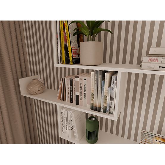 Rafturi de Perete KOBI pentru Living ALB