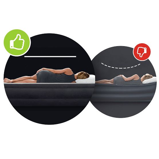 Saltea gonflabilă pentru două persoane 191x137x25 cm pat cu spătar INTEX 64142