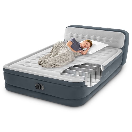 Saltea pat 236x152cm cu pompă pentru 2 persoane DELUXE 64448ND