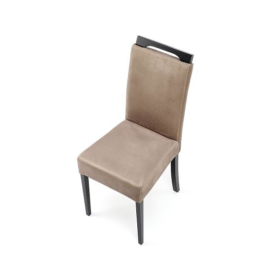 Scaun CLARION 2 negru / tapițerie: MONOLITH 09 (maro închis) (1p=2buc)