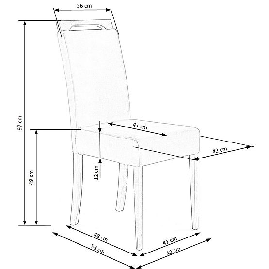 Scaun CLARION stejar miere / tapițerie: RIVIERA 91 (1p=2buc)