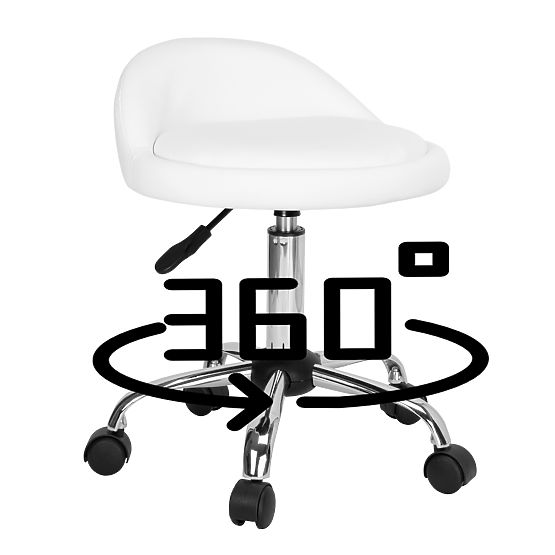 Scaun cosmetic de coafură LOMO alb