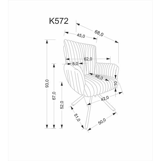 Scaun crem K572 (1p=2buc)