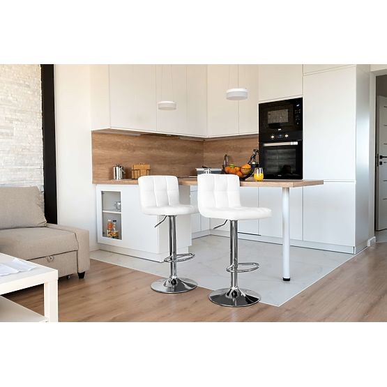 Scaun de bar Arako alb