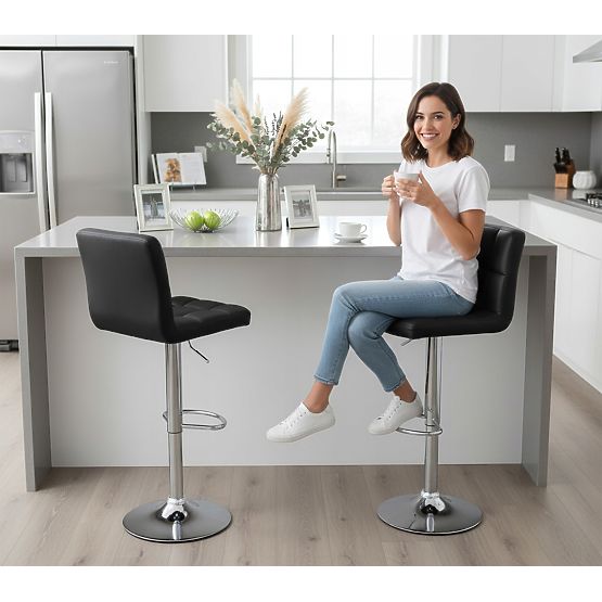 Scaun de bar Arako negru