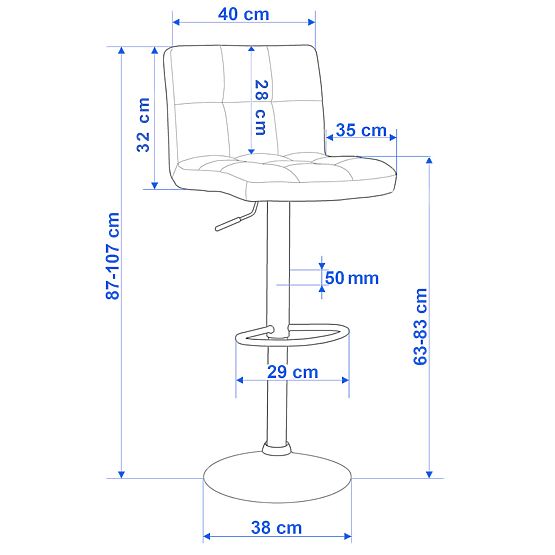 Scaun de bar Arako negru