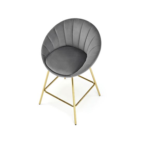 Scaun de bar H112 gri / auriu (2p=2buc)