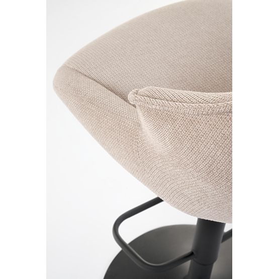 Scaun de bar H122 picioare - negru, șezut - bej (1p=2buc)