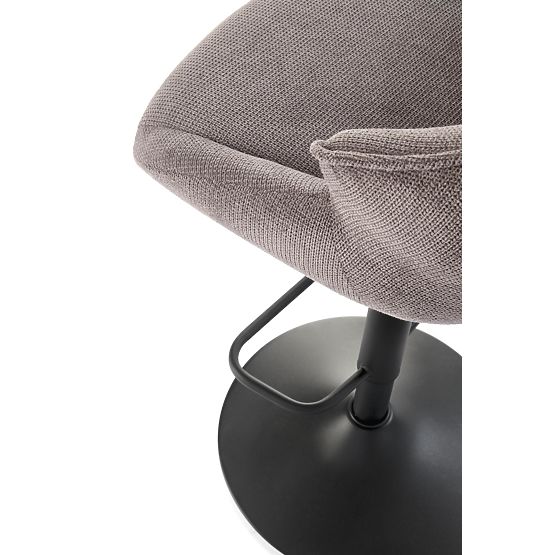 Scaun de bar H122 picioare - negru, șezut - gri (1p=2buc)