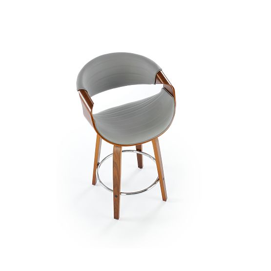 Scaun de bar H123 gri / nuc (1p=1buc)