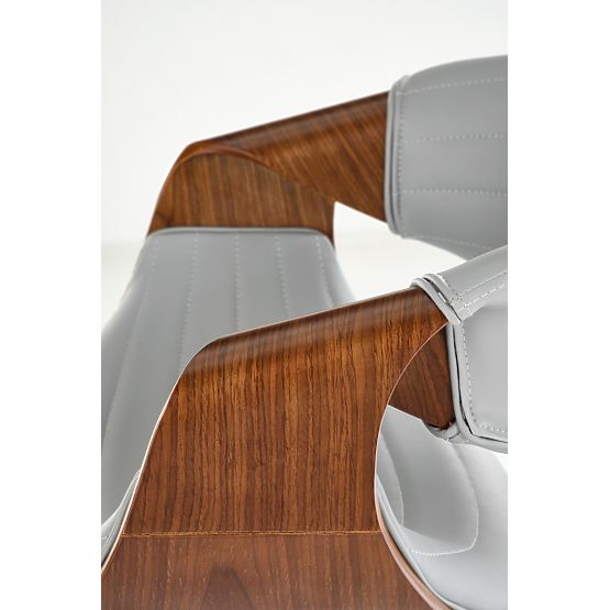 Scaun de bar H123 gri / nuc (1p=1buc)