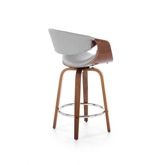 Scaun de bar H123 gri / nuc (1p=1buc)