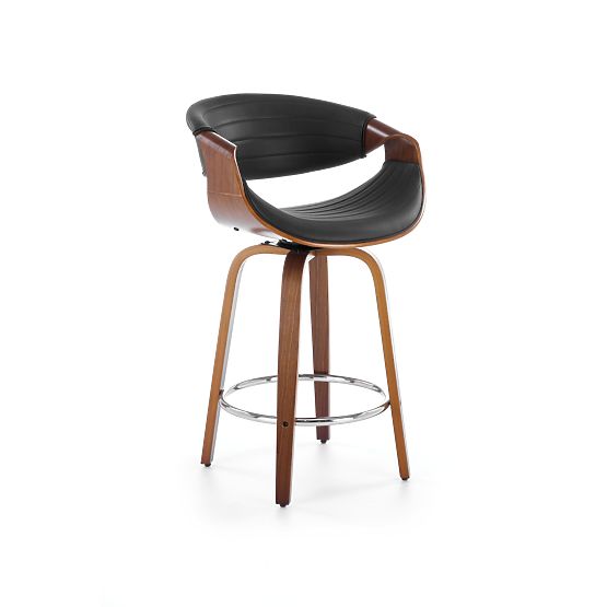 Scaun de bar H123 negru / nuc (1p=1buc)