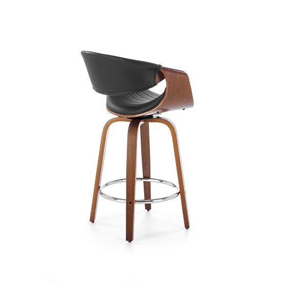 Scaun de bar H123 negru / nuc (1p=1buc)