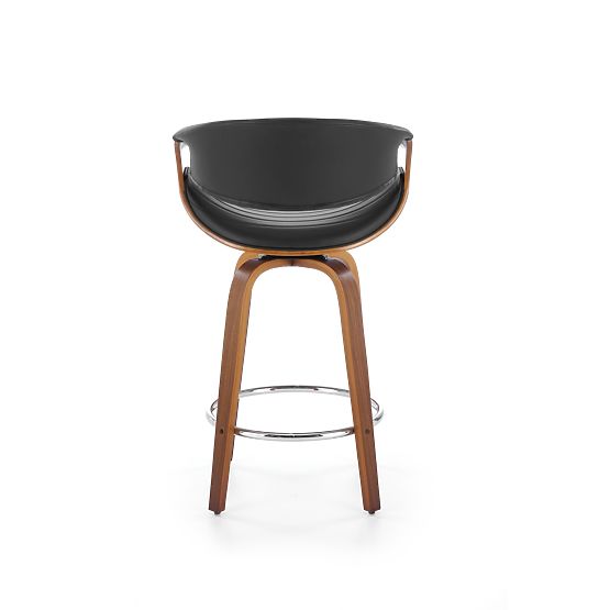 Scaun de bar H123 negru / nuc (1p=1buc)