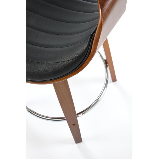 Scaun de bar H123 negru / nuc (1p=1buc)