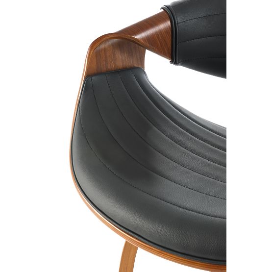 Scaun de bar H123 negru / nuc (1p=1buc)