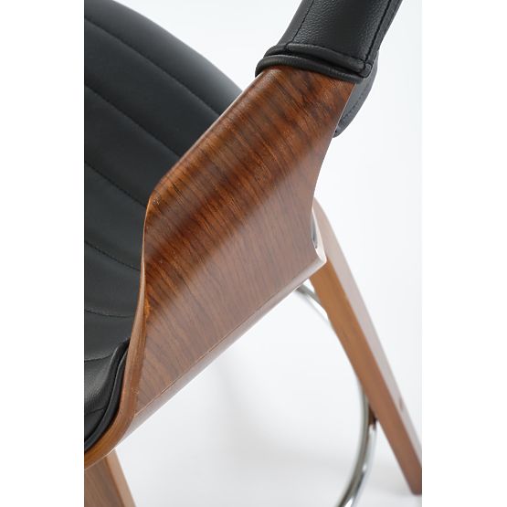 Scaun de bar H123 negru / nuc (1p=1buc)