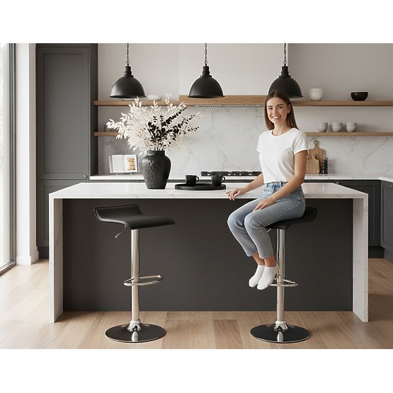 Scaun de bar Hoker Porti negru