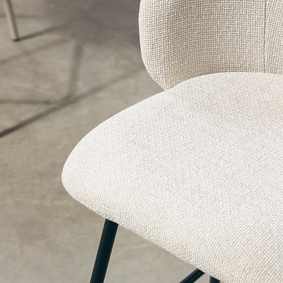 Scaun de bar Larisa, bej deschis/picioare negre