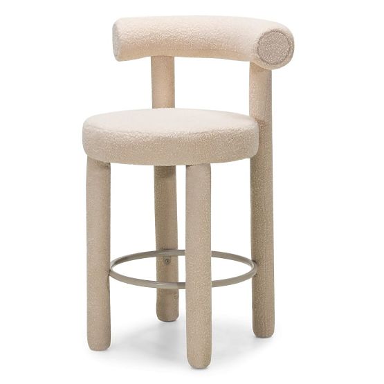 Scaun de bar Pedro 2.0, bej, boucle