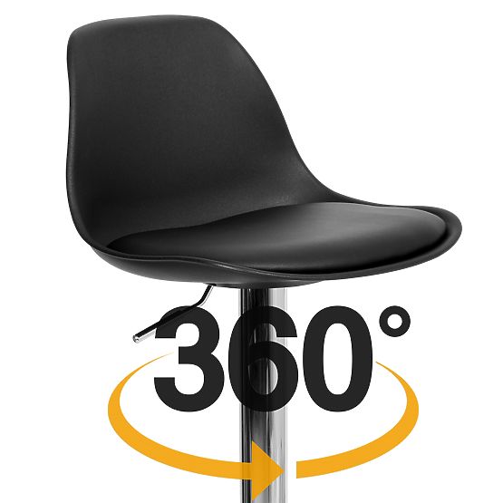 Scaun de bar Ricardo negru