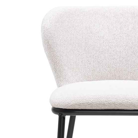 Scaun de bar Yasmin II, ecru/picioare negre