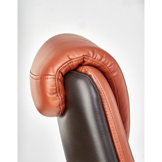 Scaun de birou CALVANO maro închis / maro deschis