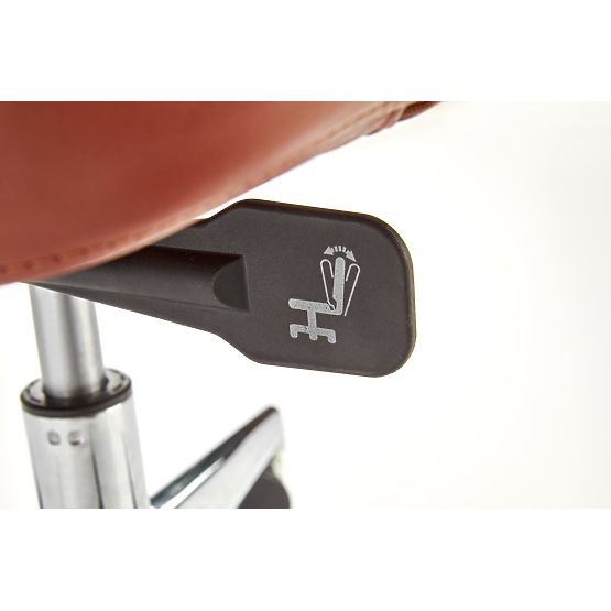 Scaun de birou CALVANO maro închis / maro deschis