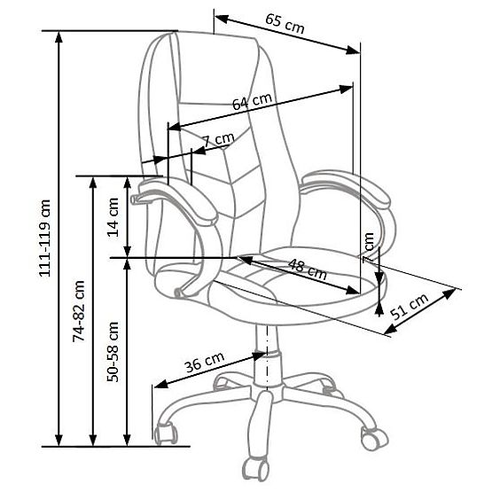 Scaun de birou CODY maro