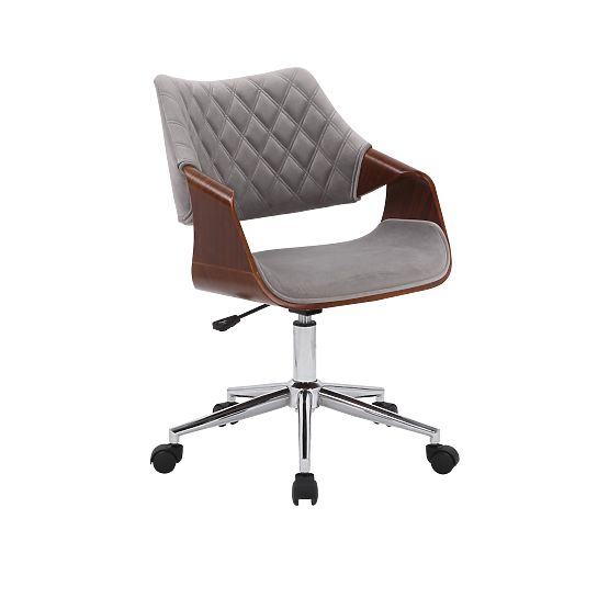 Scaun de birou COLT nuc/velur gri