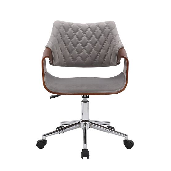 Scaun de birou COLT nuc/velur gri