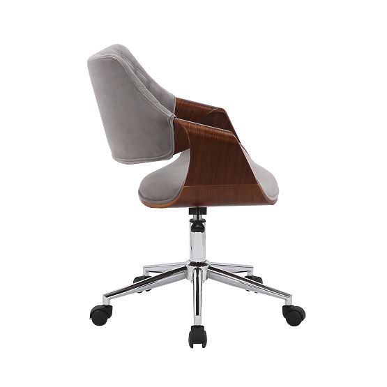 Scaun de birou COLT nuc/velur gri
