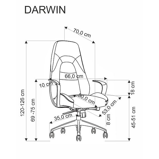 Scaun de birou DARWIN cappuccino (1p=1buc)