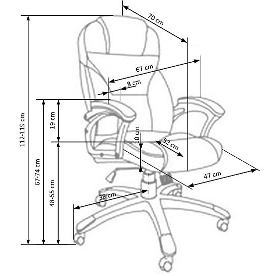 Scaun de birou DESMOND negru