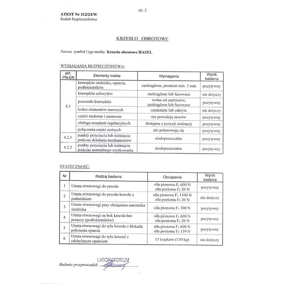 Scaun de birou HASEL - negru-gri