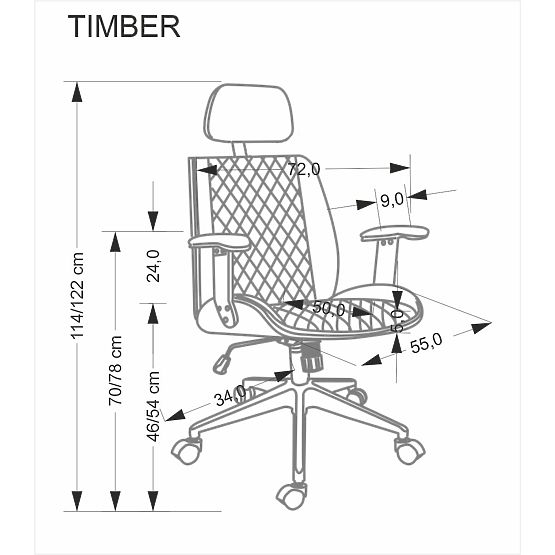 Scaun de birou TIMBER, nuc/bej