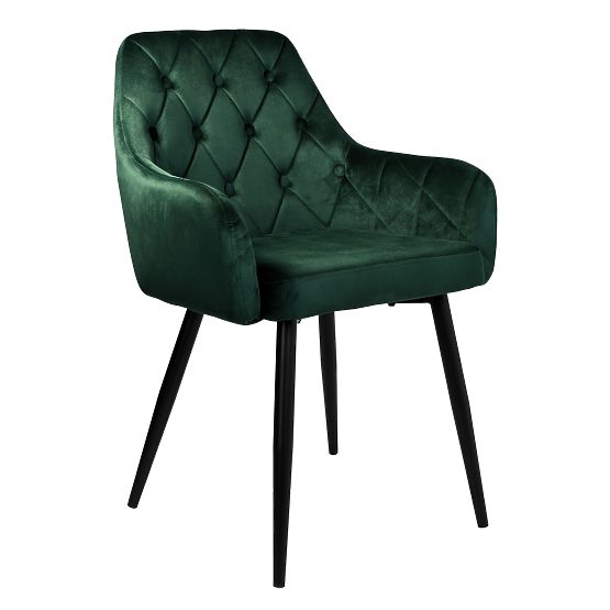 Scaun de catifea ATLANTA VELVET verde închis