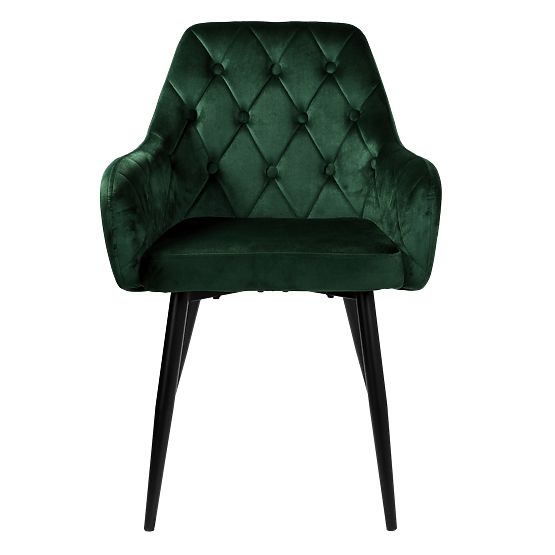 Scaun de catifea ATLANTA VELVET verde închis