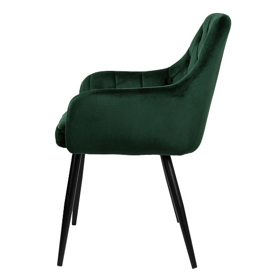Scaun de catifea ATLANTA VELVET verde închis