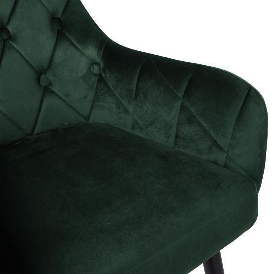 Scaun de catifea ATLANTA VELVET verde închis