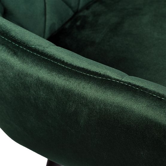 Scaun de catifea ATLANTA VELVET verde închis