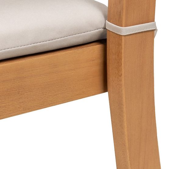 Scaun de grădină Familis ll lemn de eucalipt FSC, aspect de tec, bej